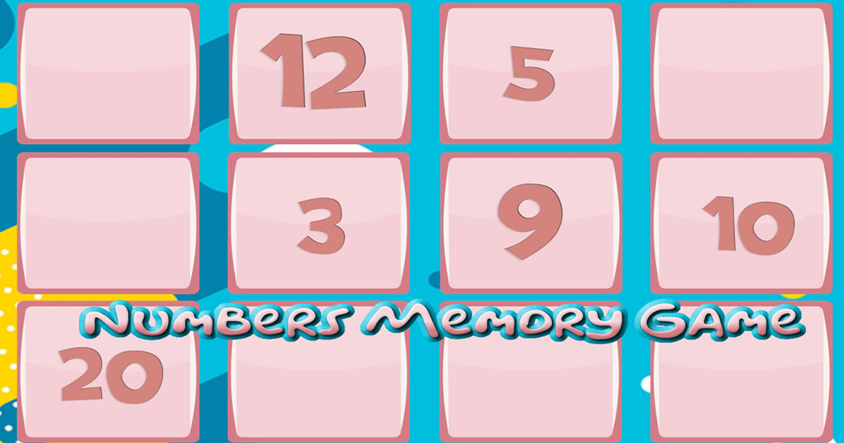 Memory Game With Numbers | GameArter.com